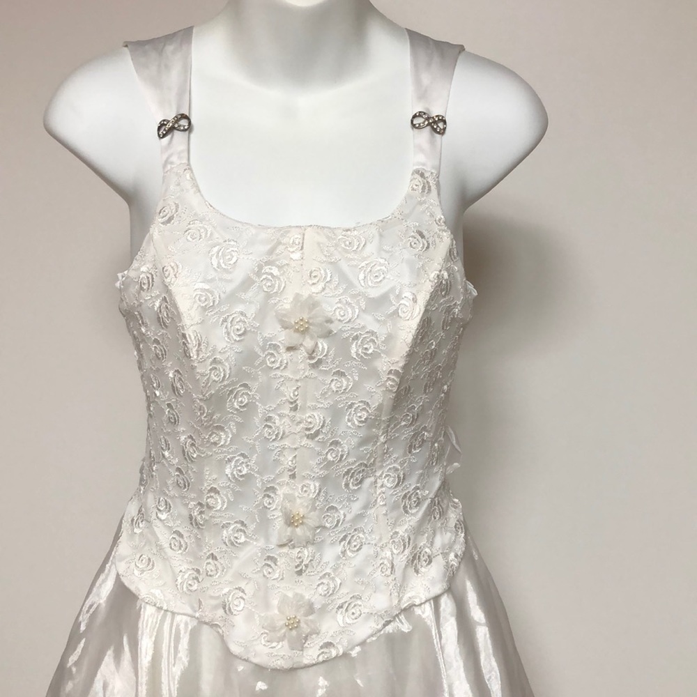 POLY WEDDING WITH SATIN CORSET AND CHIFFON DRESS